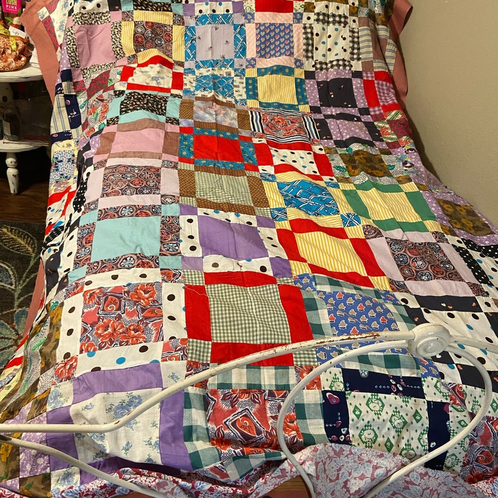 Machine stitched Quilt top twin size